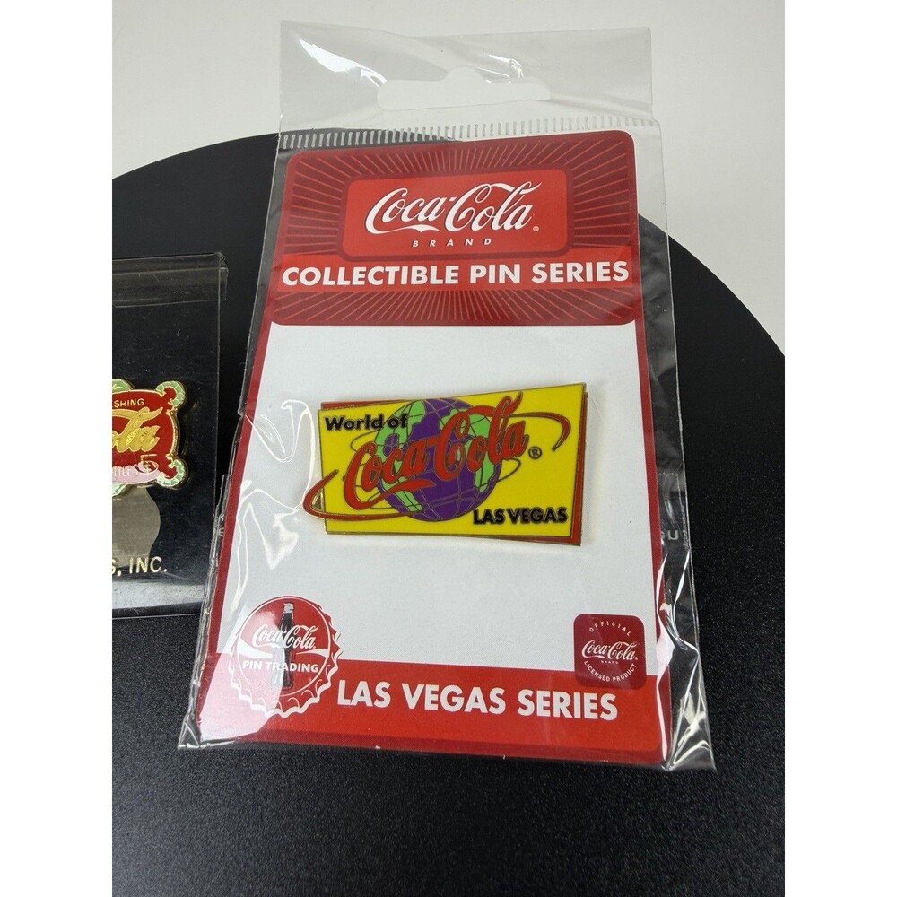 Lot of 2 Vtg Coca Cola Enamel Pins Las Vegas Series 1988 Gift Creations Coke - Picture 2 of 8